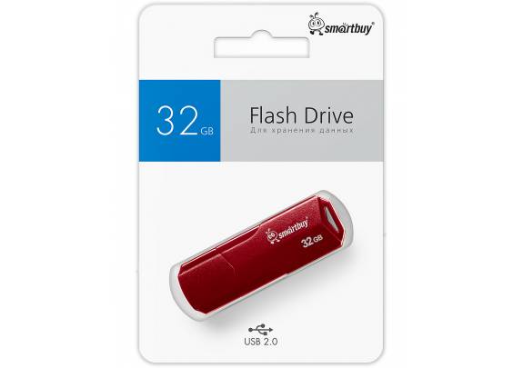 Флэш-драйв Smart Buy 32Gb Clue бордо