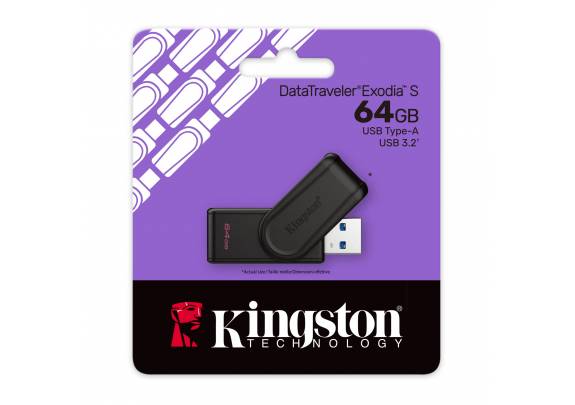 Флэш-драйв Kingston 64GB DTX Exodia 3.2/черный