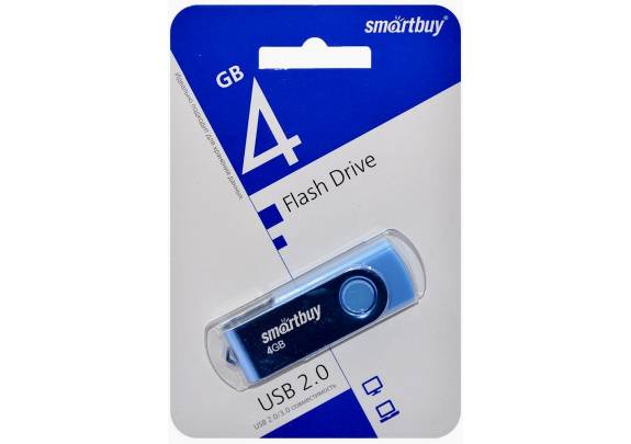 Флэш-драйв Smart Buy 4Gb Twist синий