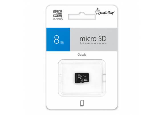 Карта памяти SDmicro 8Gb CL4 Smart